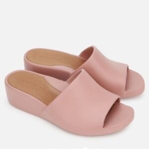 Gentle Souls Kenneth Cole Womens Gisele Pink Clay Wedge Slide Sandals - Size 9